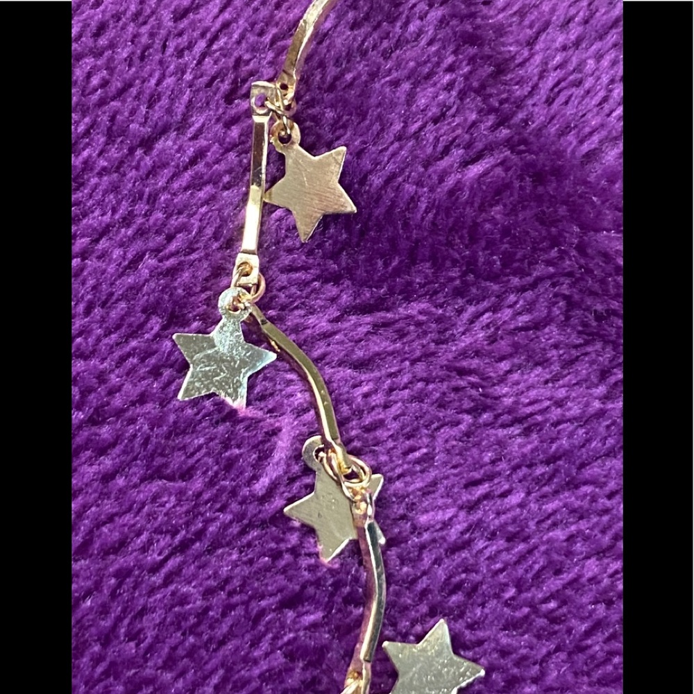 Adjustable anklet bracelet with star charms - Picture 4 of 4